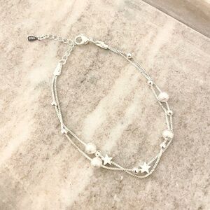 925 Sterling Silver Star Bracelet Silver Bead Bracelet Dainty Silver Bracelet